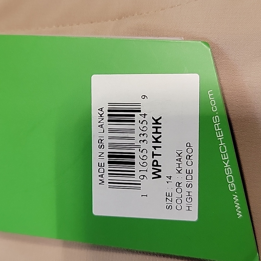 Skechers Go Golf Size 14 Khaki "High Side Crop" Pants, NEW with Tag - Picture 5 of 14